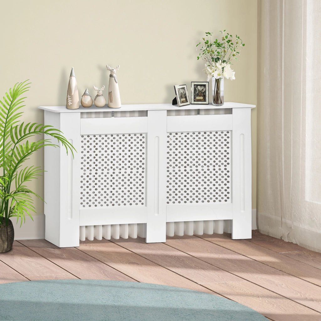 Copritermosifone Griglia Moderno ¨C zephmum ¨C MDF Bianco 111.5x82x19