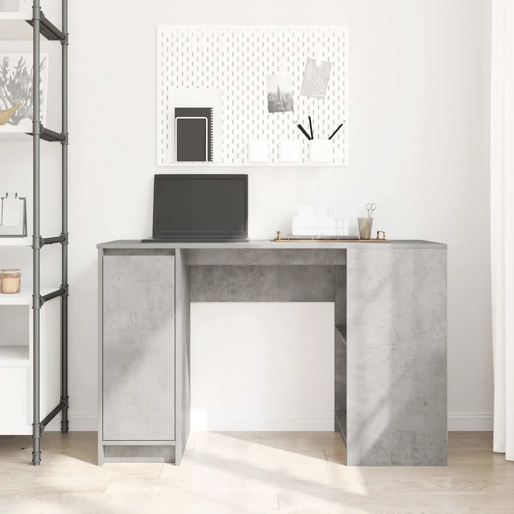 Scrivania Grigio Cemento 120x42x76 cm in Legno Multistrato
