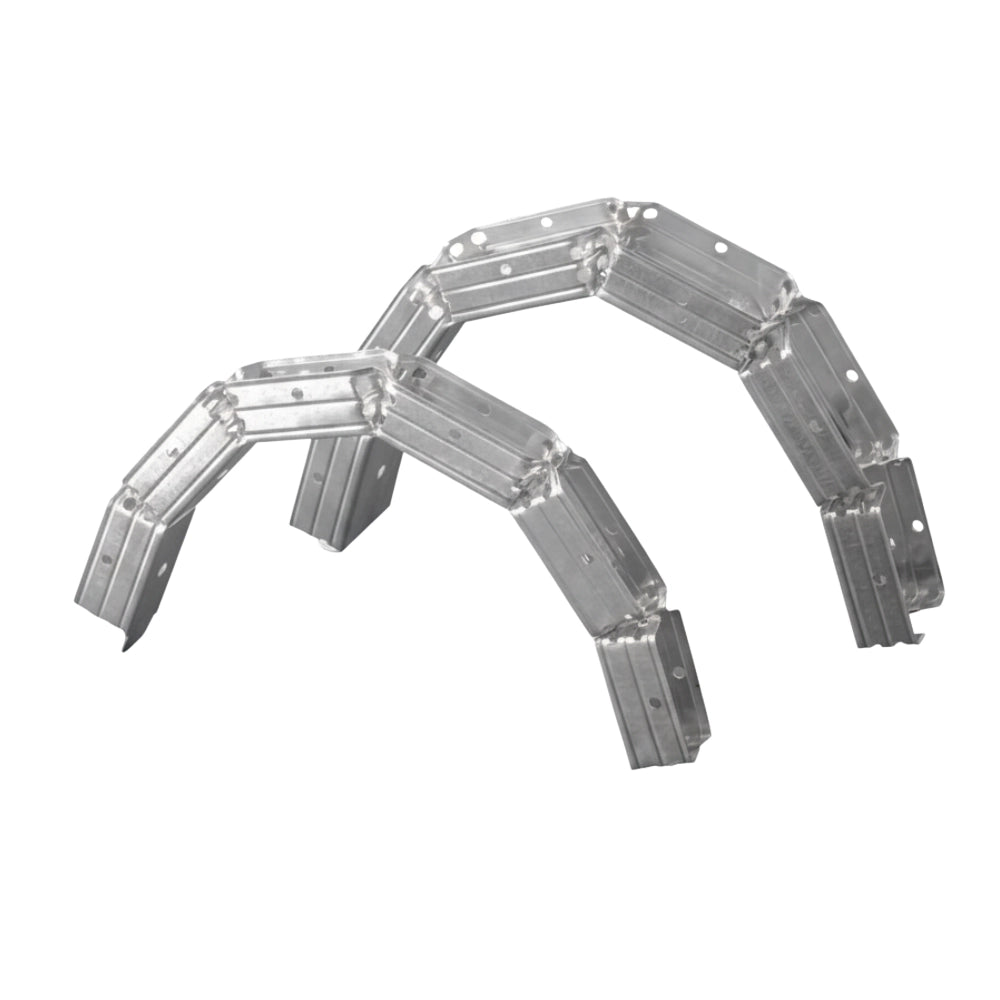 Set guide profilo in lamiera zincata per strutture curve e design innovativo *** pezzi 8, misure 30 x 75 x 30 mm, con...