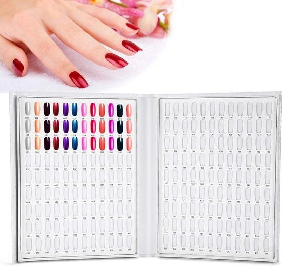 Tavolo di colore professionale - Display per manicure e nail art - Utensile essenziale - 216 colori - Display per nail art - Adatto per manicure e estetica