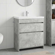 Mobiletto da Bagno Sotto Lavabo Grigio Cemento 890739