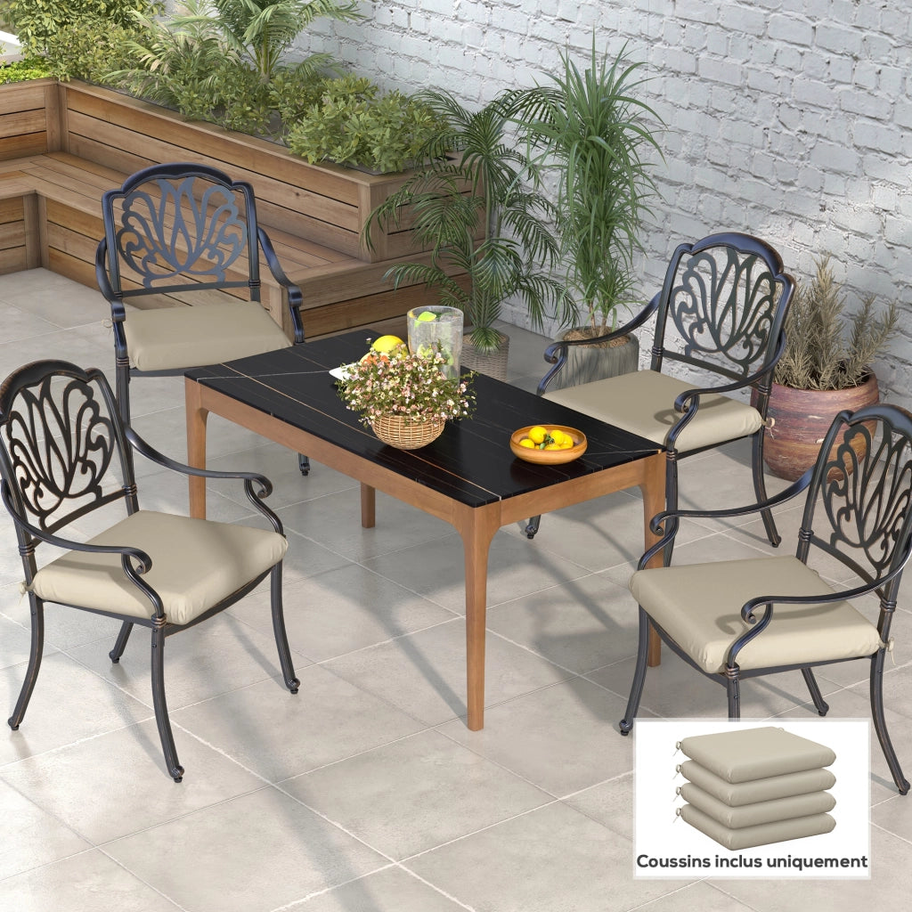 Set di 4 cuscini per sedie ¨C zephmum ¨C beige 47x47 cm
