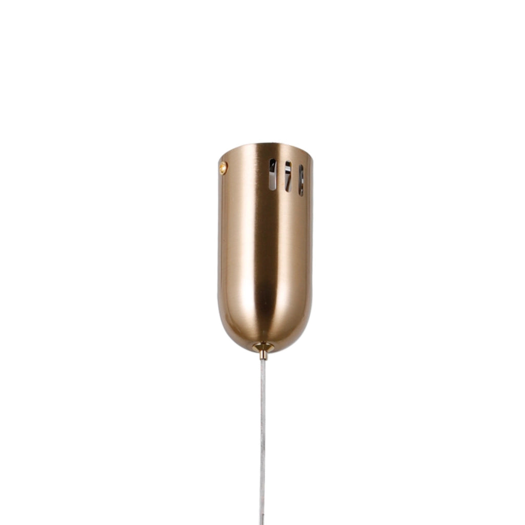 Sospensione Italux Rastia sfera ambra vetro LED 9W 3000K
