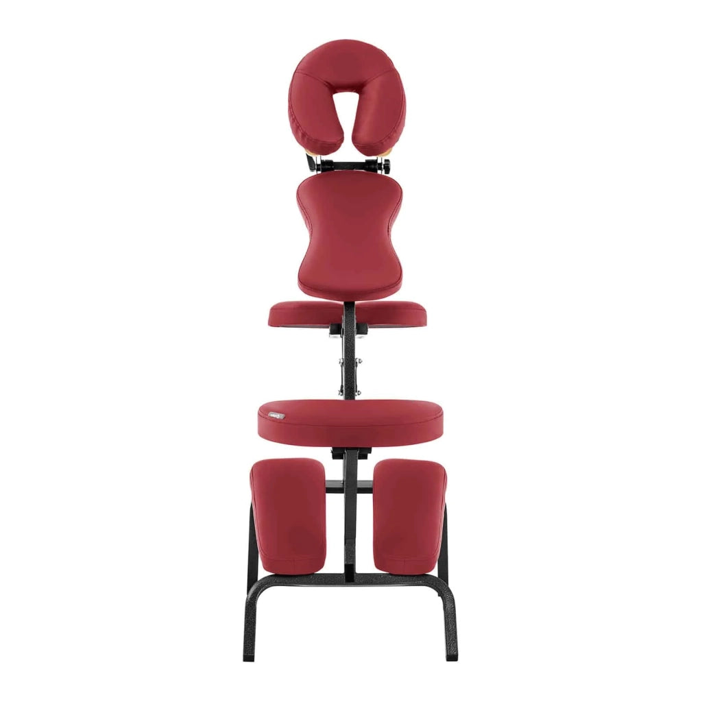 Poltrona massaggiante professionale trasportabile pieghevole con seduta regolabile (struttura: acciaio, rivestimento: PVC, portata: 130 kg, borsa inclusa) 14_0007737