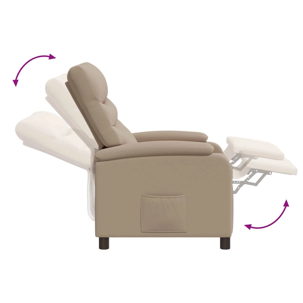 Divano Sedia-Poltrona Massaggiante Cappuccino Similpelle 682078