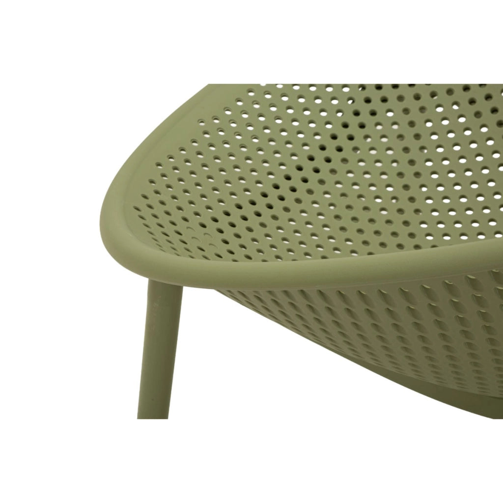 Set di 2 Sedie a Dondolo VKH1087, Verde, Plastica, 66x88x80 cm
