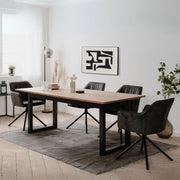 Tavolo allungabile Denver80C colore quercia antracite 200x90x75H