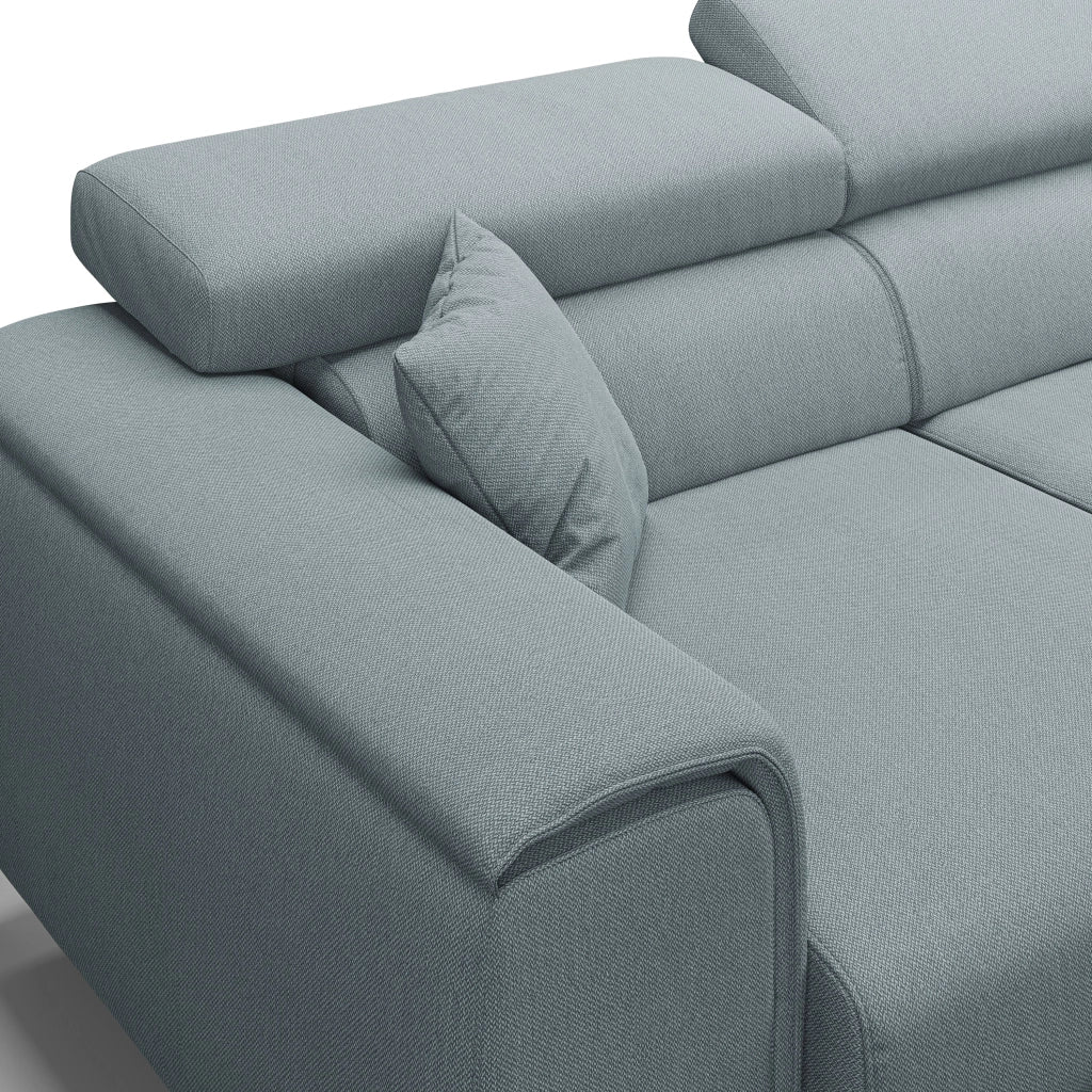 Fusion Divano con 3 sedute allungabili in tessuto smacchiabile T05 260 cm carta da zucchero
