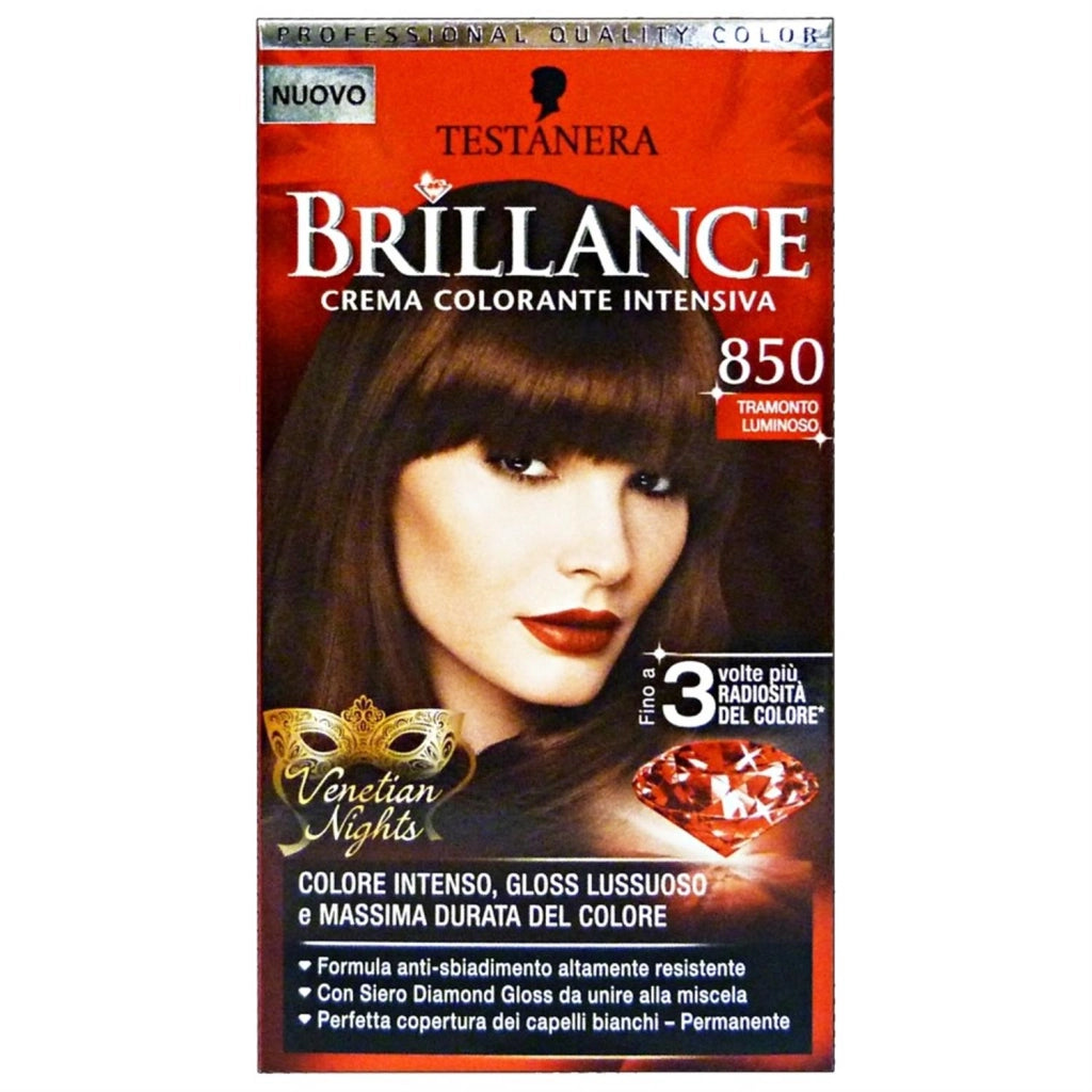 BRILLANCE TINTA PERMANENTE CREMA COLORANTE INTENSIVA 850 TRAMONTO LUMINOSO