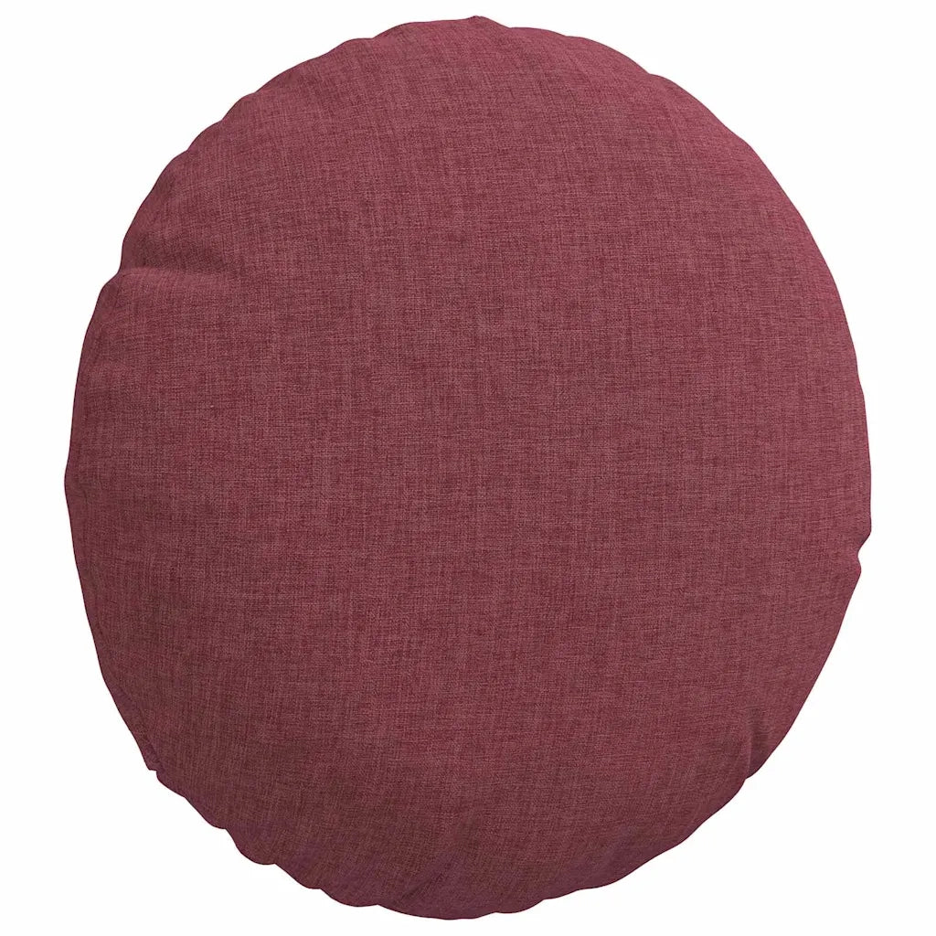 Cuscini per Seduta 2 pcs Rosso Vino Ø30 x 13 cm Tessuto