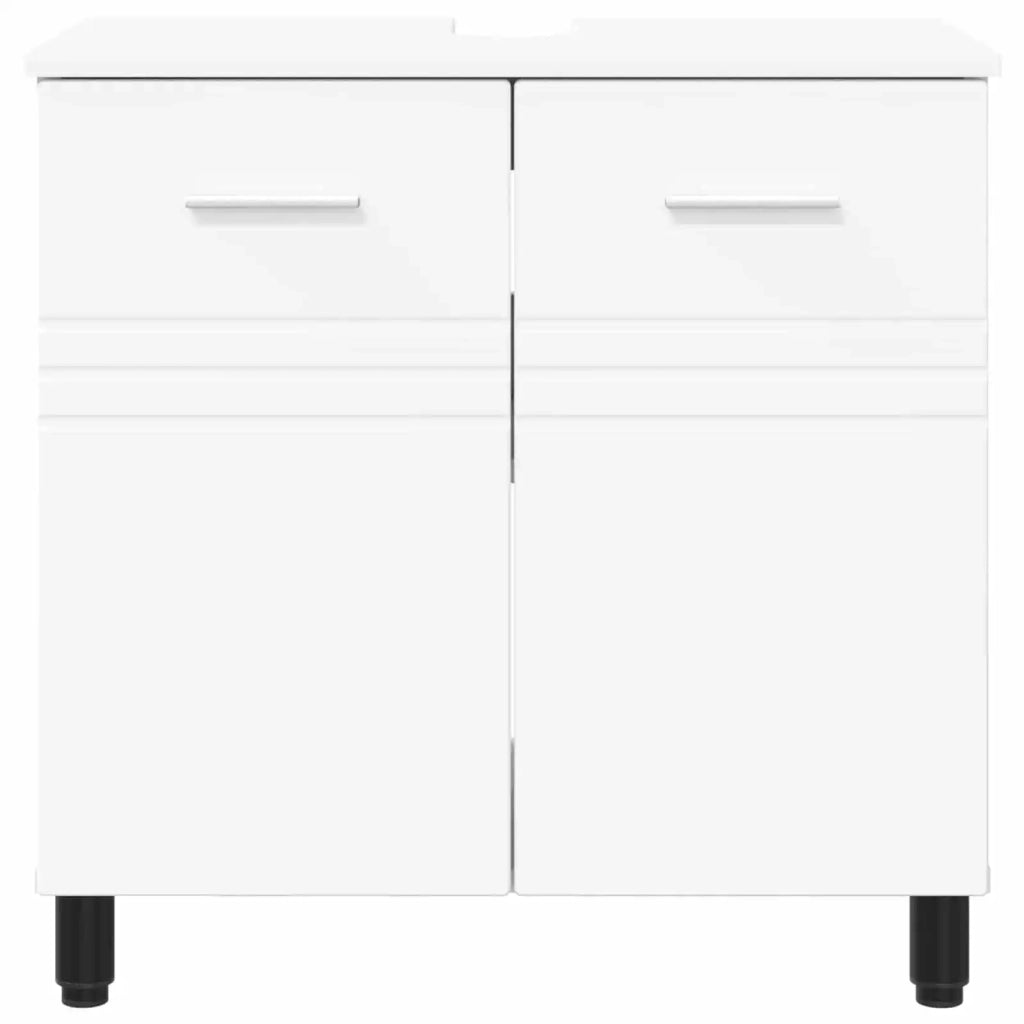 Mobiletto da bagno Bianco 60 x 35 x 60 cm Legno ingegnerizzato 889405