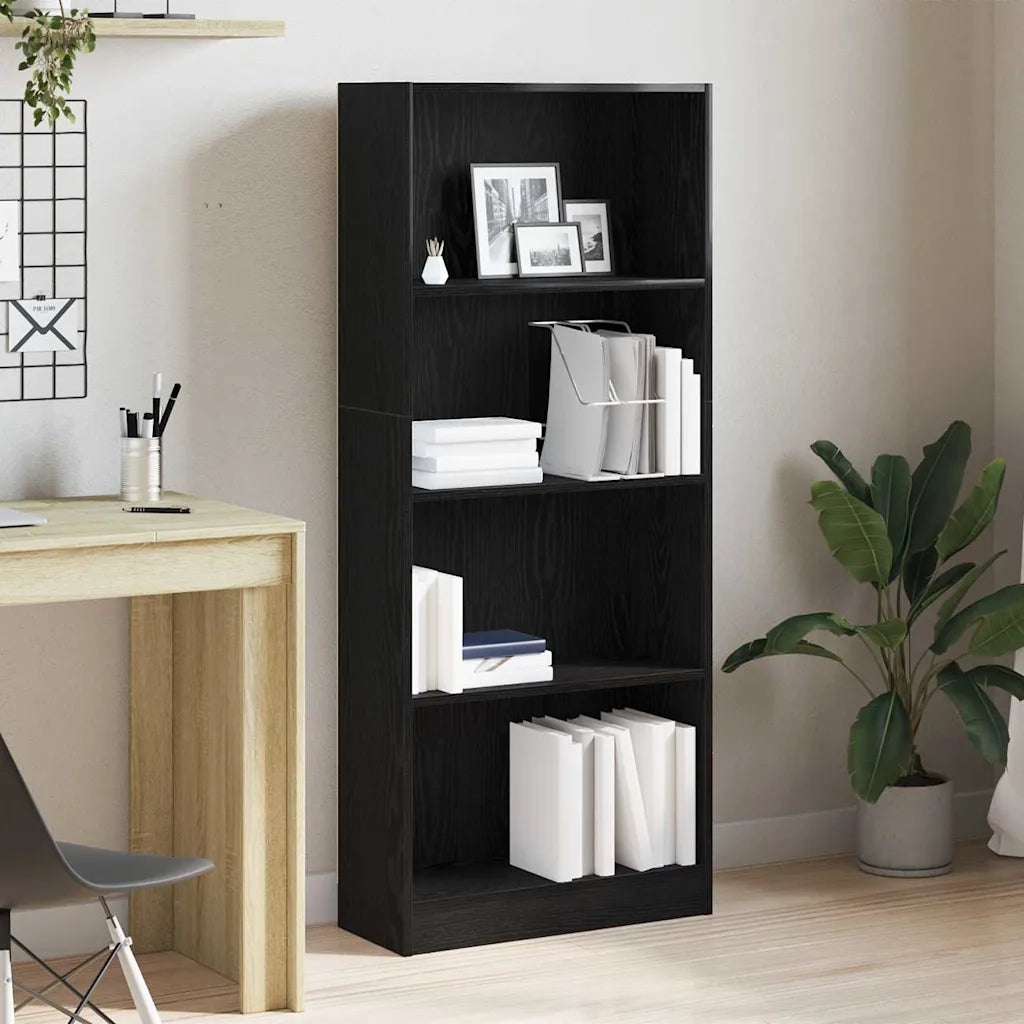 Libreria Rovere Nero 60 x 24 x 143 cm Legno multistrato 862467