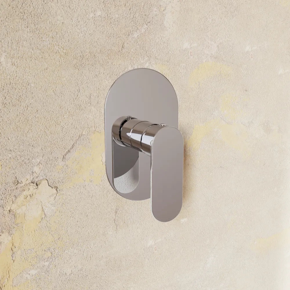 Set miscelatori lavabo ad incasso placca stondata bidet miscelatore doccia monocomando cromato | Margot