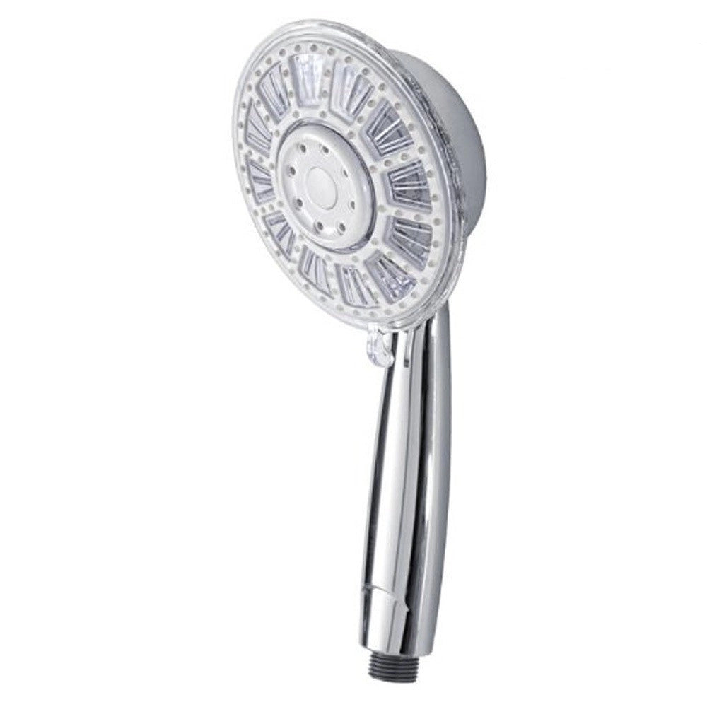 Trade Shop - Soffione Doccia In Abs Cromato Doccetta Multifunzione A Led Per Doccia -
