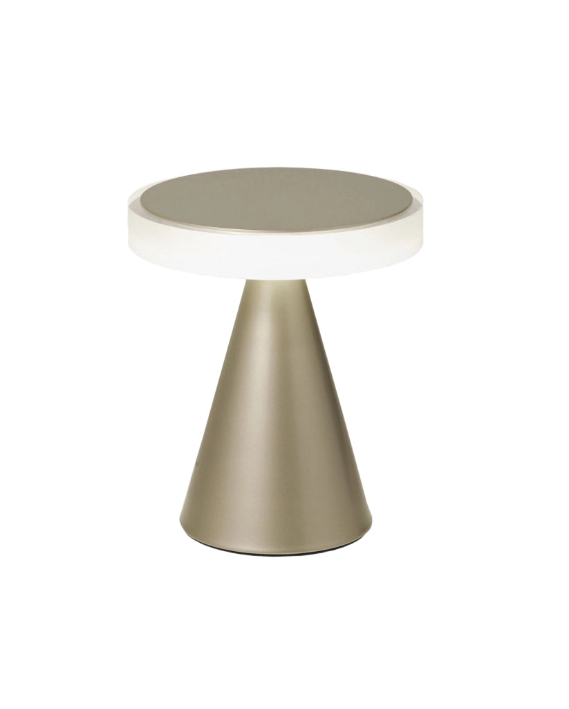Lampada da Tavolo LED Fabas Luce Neutra 8W 750lm 3000K, Struttura Metallo e Metacrilato con Regolazione a Tocco, Oro Opaco - Fabas Luce