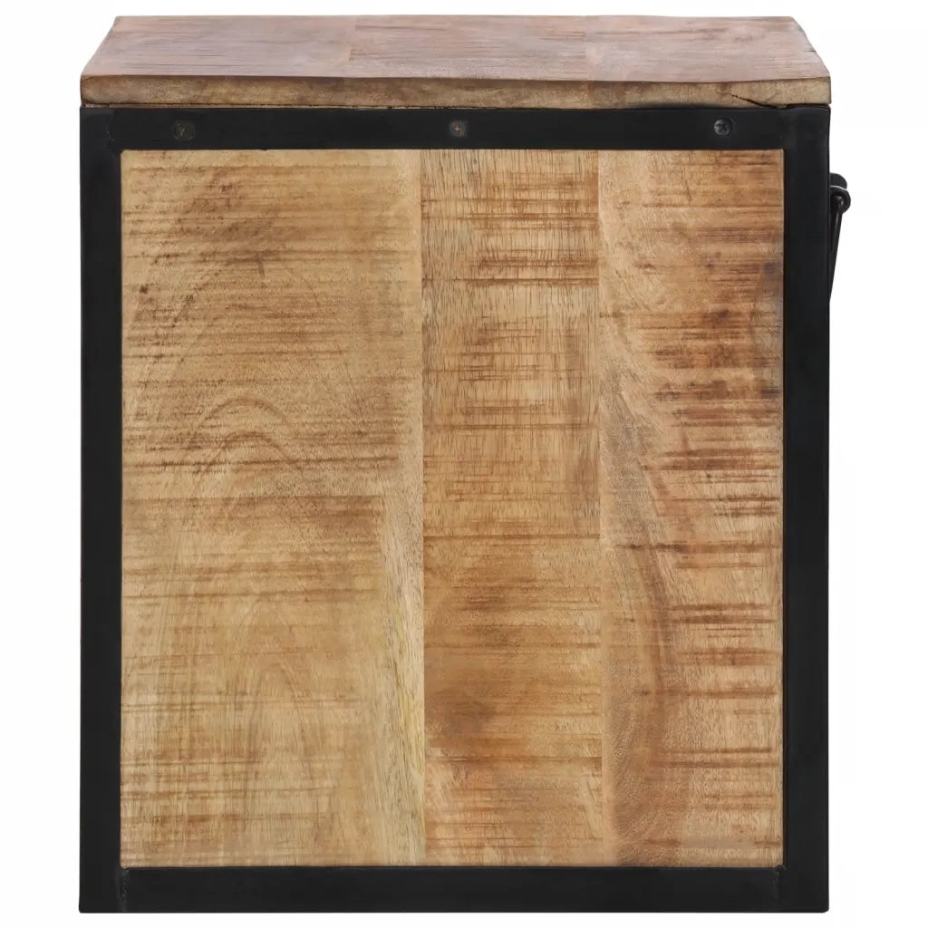 Comodino 40x35x40 cm in Legno Massello di Mango