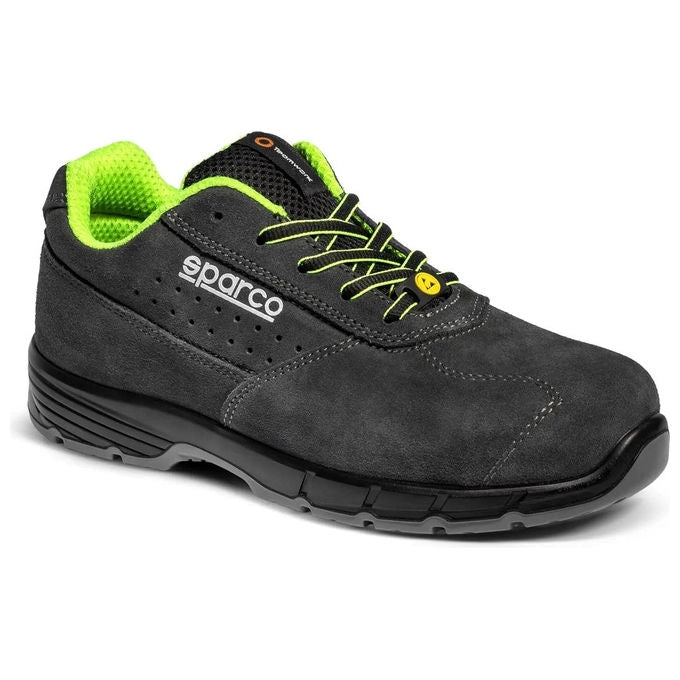 Sparco scarpe antinfortunistiche basse Ontario, S1PS ESD metal free, puntale vetroresina 200J, suola antiperforazione, traspiranti, verde