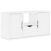 Mobile porta TV con cassetto funzionale e spazio di archiviazione 79 x 24 x 40 cm legno massello bianco 02_0058053