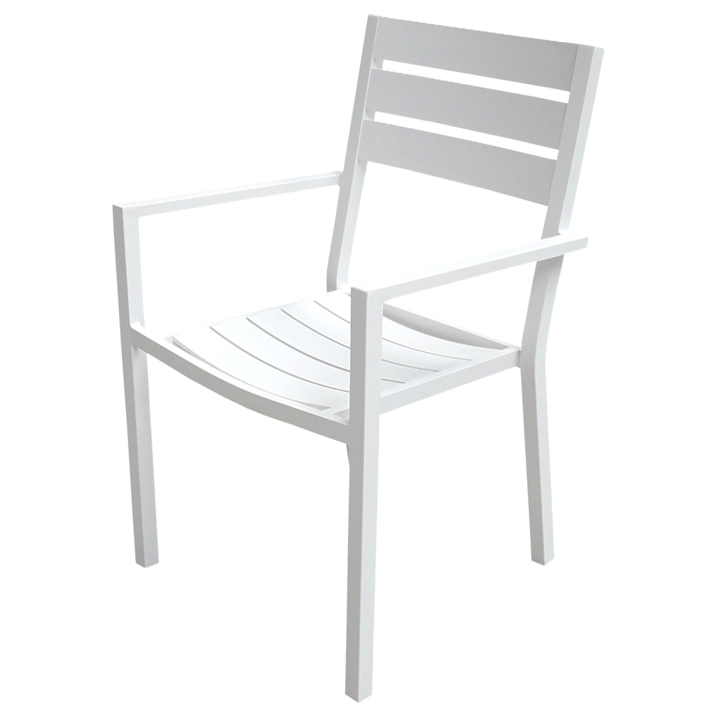 Set di mobili da giardino allungabili VENEZIA 132/264 in alluminio bianco - 10 posti a sedere