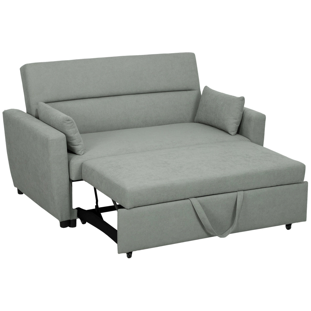 Divano letto 2 posti imbottito regolabile ¨C zephmum ¨C Grigio chiaro