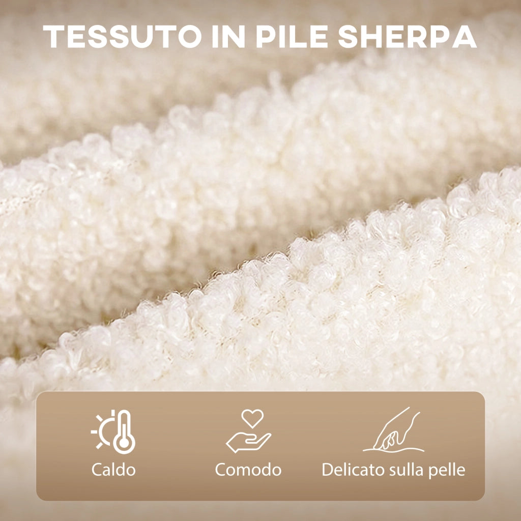 Poltrona a Dondolo Imbottita ¨C Zephmum ¨C Legno, Acciaio, Beige, 71x98x101 cm