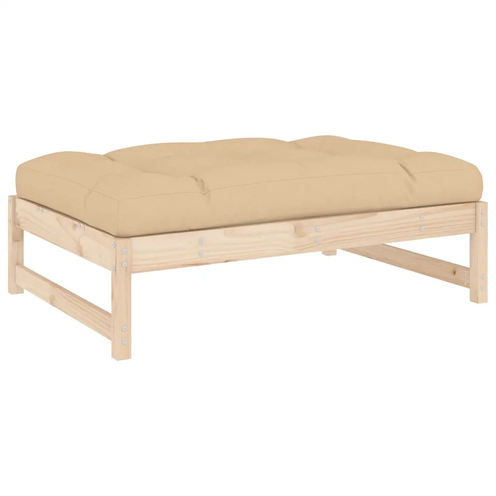 Sedia da giardino-Poggiapiedi da Giardino 120x80 cm in Legno Massello di Pino 134707