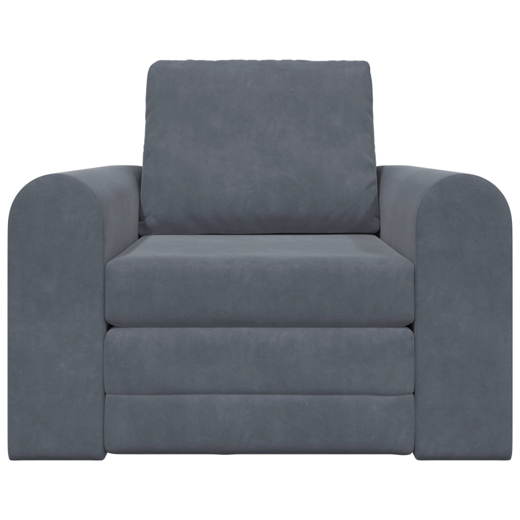 Divano Letto 2-in-1 Grigio Scuro 98x71x83 cm in Poliestere