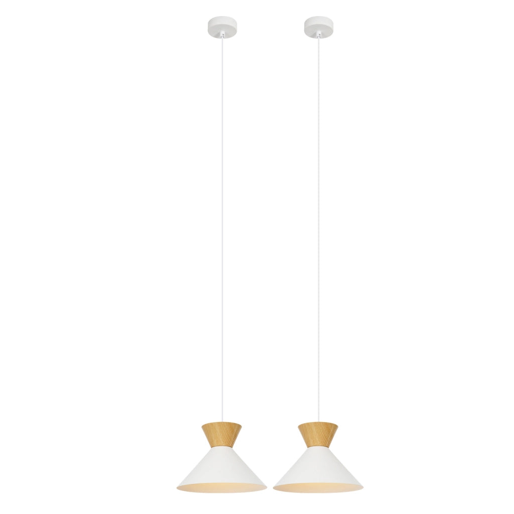 Lampada a sospensione ZMH per sala da pranzo 2 luci a sospensione bianche a 1 fiamma ?25 cm corridoio retr¨°