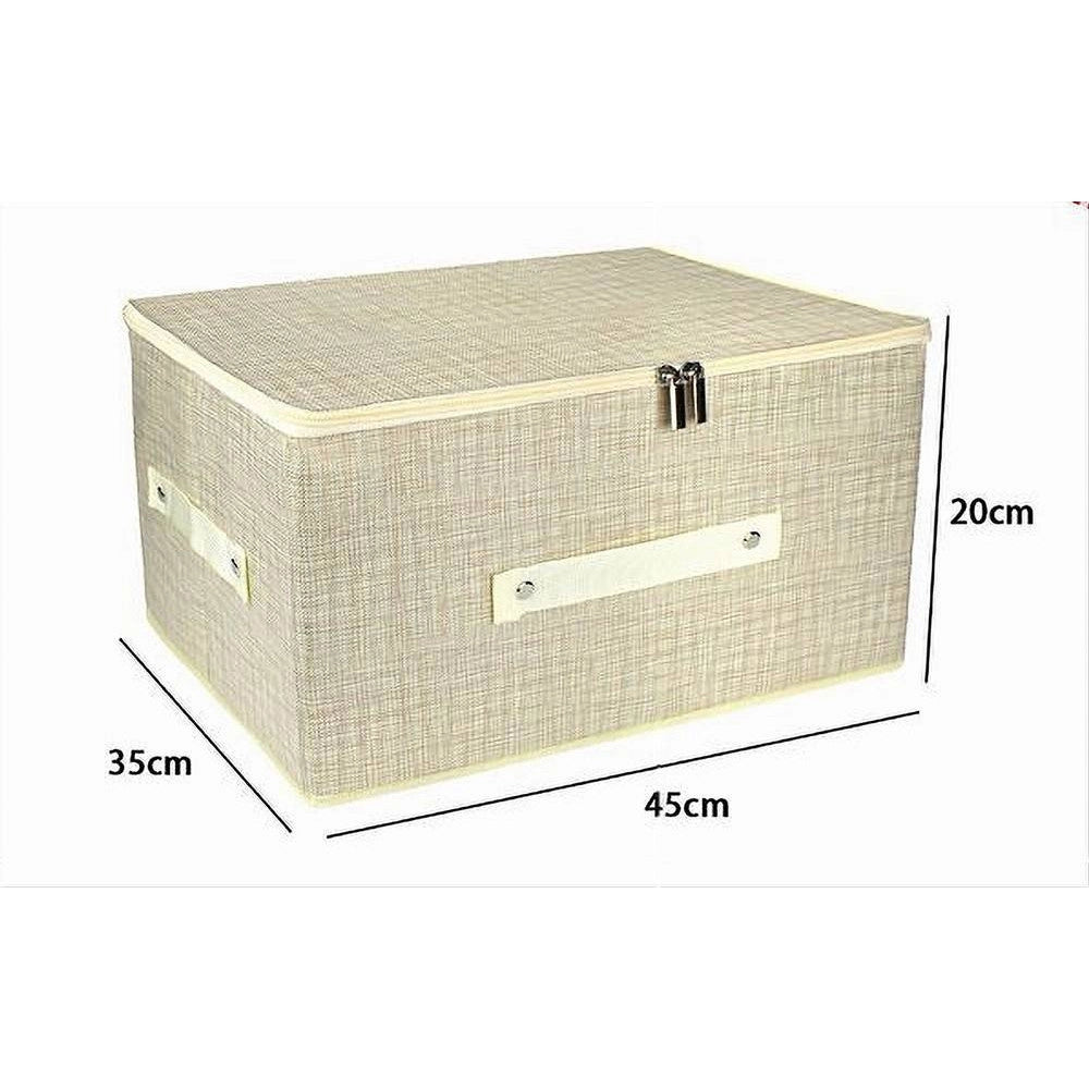 Trade Shop - Box Scatola Salvaspazio Portatutto Contenitore Organizer Cerniera 79416 45x35x20cm -