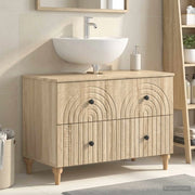 Armadio per Lavabo da Bagno ALKMAAR Rovere Sonoma 896137