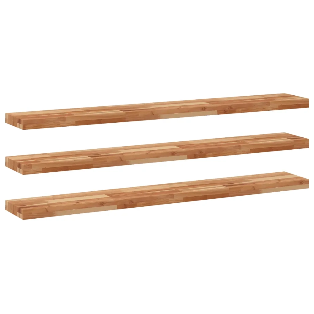 vidaXL Mensole da Parete 3 pz 160x20x4 cm Legno Acacia Rifinito a Olio
