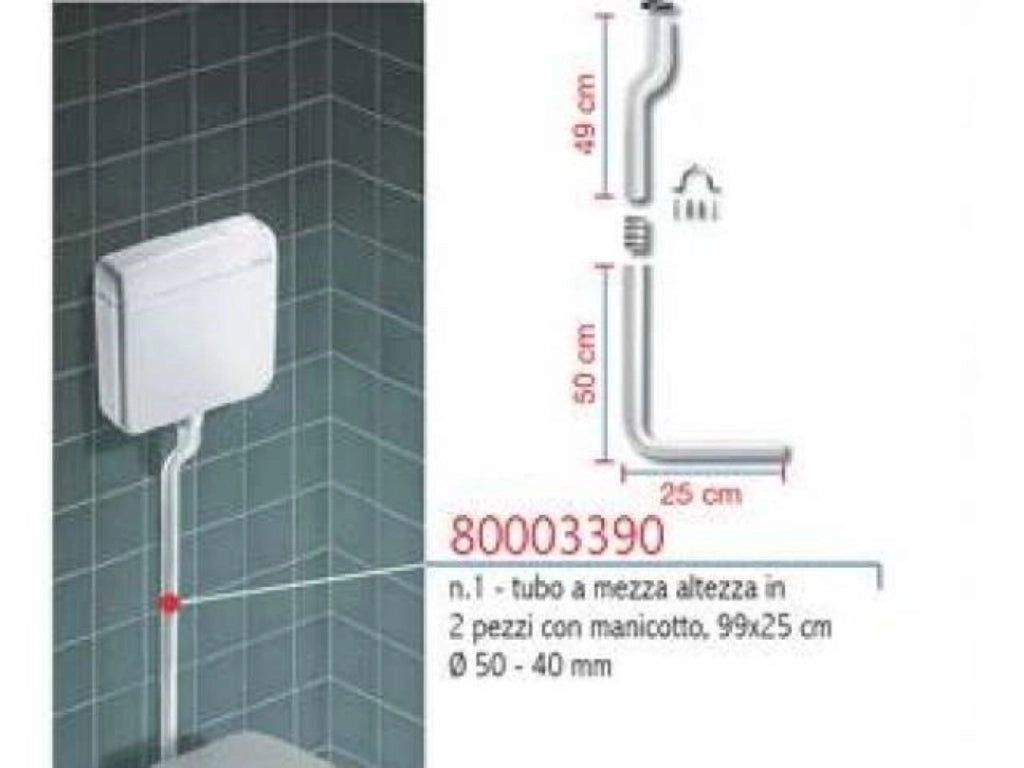 Tubo 1/2 Altezza Cm 99 Bianco - Pucciplast
