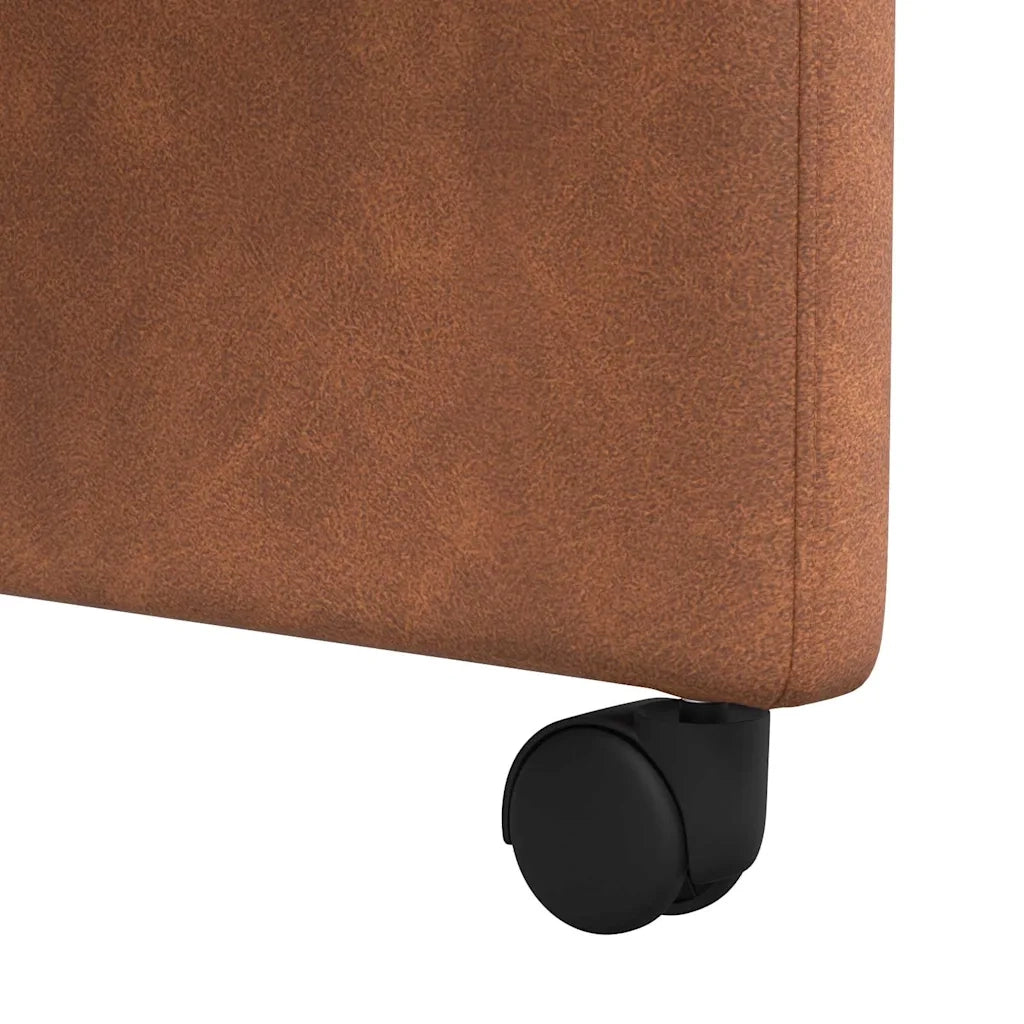 Sedie da Pranzo con Ruote 2 pcs Marrone 57 x 67 x 95 cm