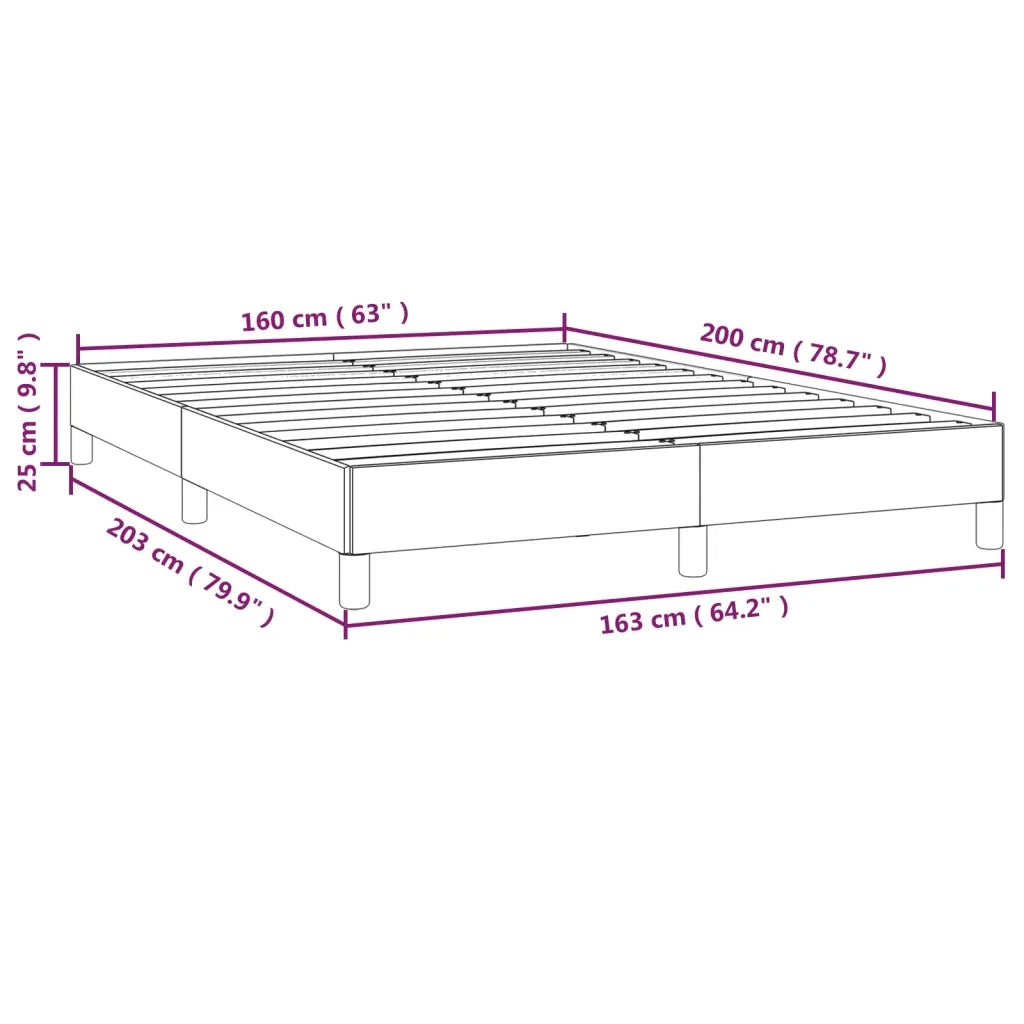 Giroletto-Struttura Letto Grigio 160x200 cm in Similpelle 124061