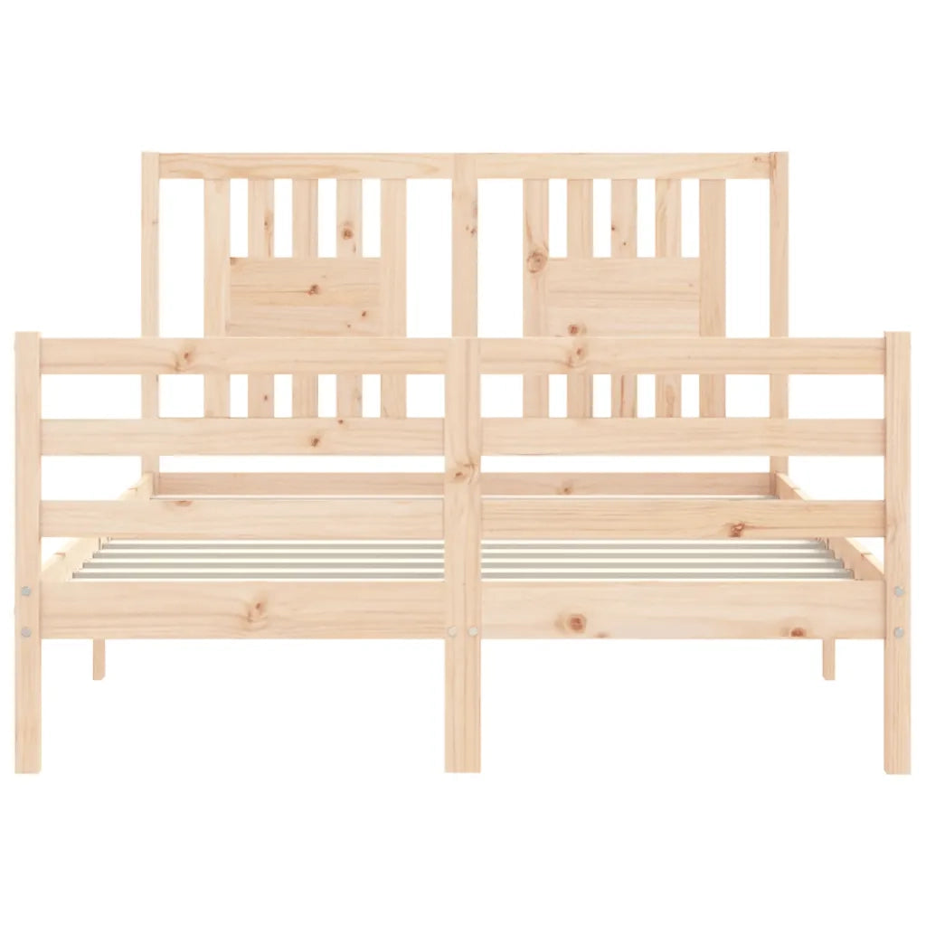 Giroletto con Testiera Small Double-Struttura Letto in Legno Massello 975564