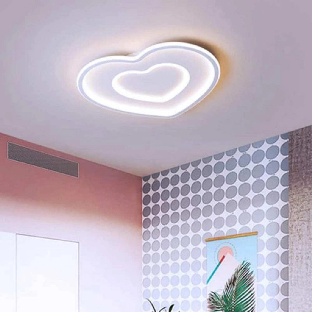 Trade Shop - Plafoniera Led Da Soffitto Forma Di Cuore 63 W In Alluminio 4000k 6500k Ip22 C19 -