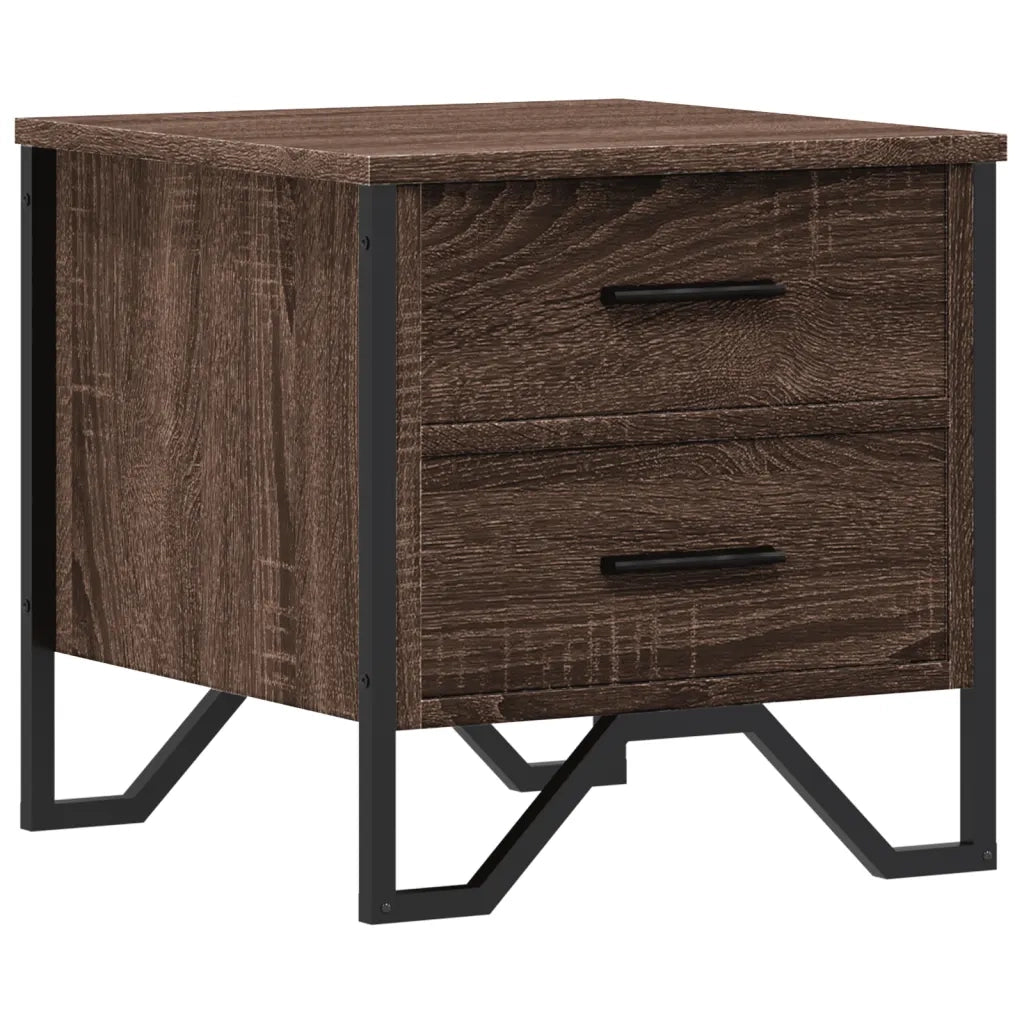 Comodino Rovere Marrone 40x41x40 cm in Truciolato 848512