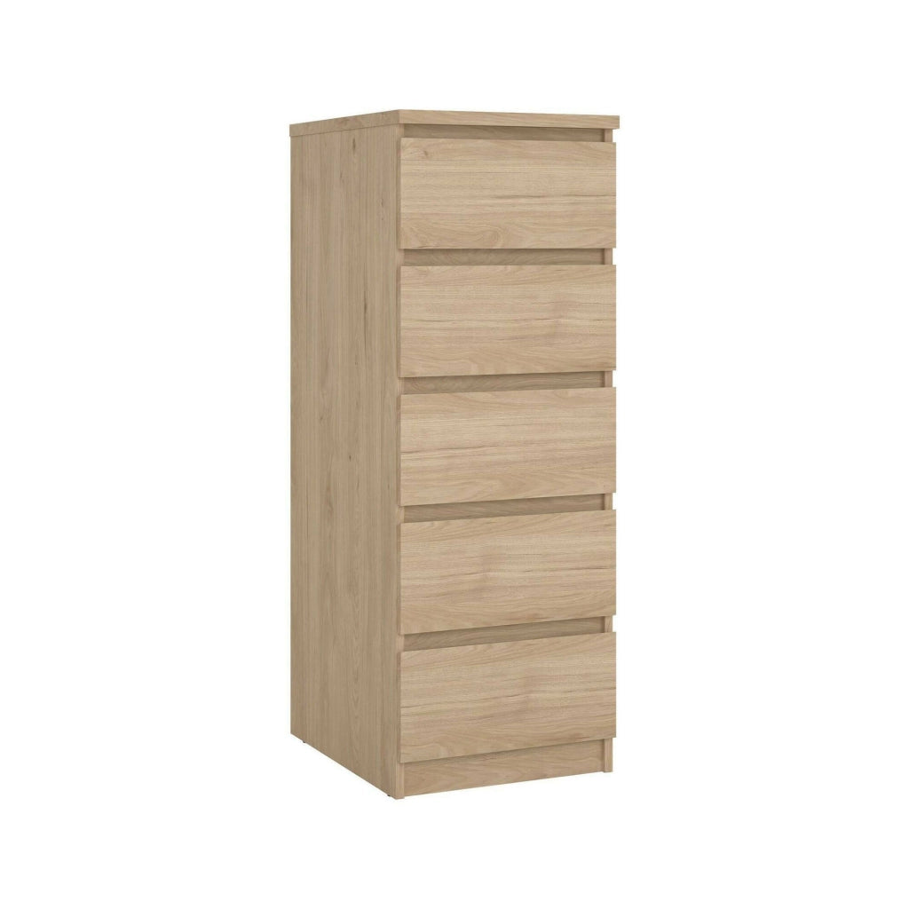Cassettiera Achaldi, Settimino multiuso, Comò camera da letto, Mobile con cassetti, 50x40 h111 cm, Rovere