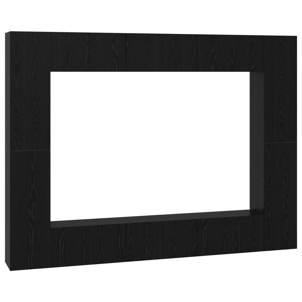 Set mobile TV 10 pcs Rovere Nero 30,5 x 30 x 90 cm
