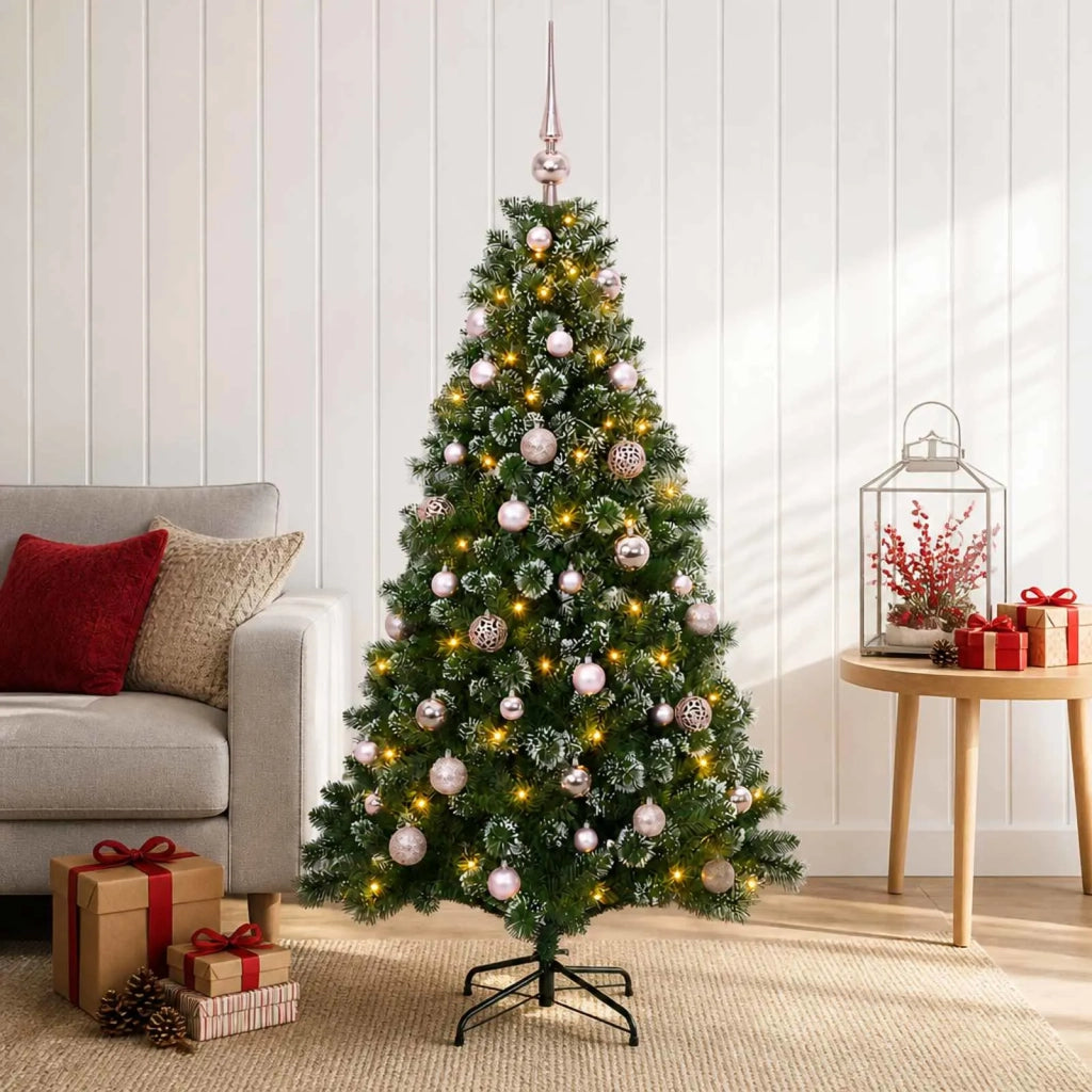 Albero di Natale Artificiale con Palline 150 cm 150 LED 3461256