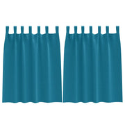 Tende Oscuranti | Tende Blackout con Anelli 2 pz Turchese 140 x 140 cm
