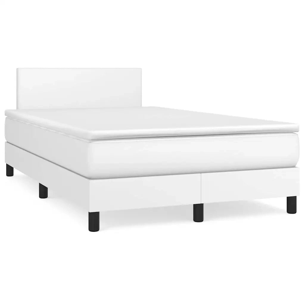 Giroletto Molle con Materasso e LED Bianco 120x190cm Similpelle 3270124