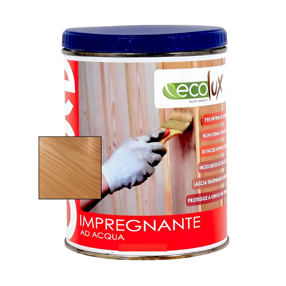Ecolux impregnante fondo protettivo acrilico pigmentato teak per legno *** formato 0,750 lt, confezione 1