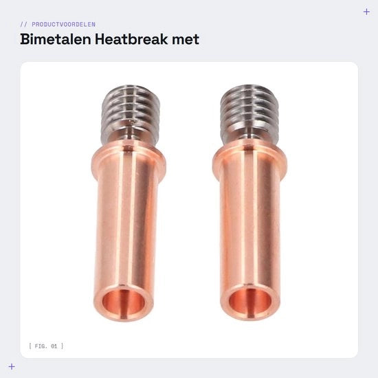 Sostituzione termica bimetallica - M6 x 26 mm - Lega di titanio/alleggerimento di rame - 2 x Interruttore termico - Resistenza termica - Scambio termico efficiente - Rottura termica