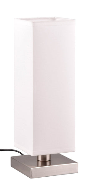 Lampada da Tavolo da Interno Attacco E14 in Metallo Nichel Satinato