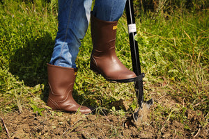 Stivali Adulto a Tronchetto in PVC Misura 38 Rama Marrone