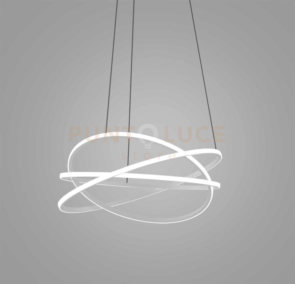 ATIA S/M - LAMPADARIO A SOPSENSIOE BIANCO LED 3000K 7500LM 100W D.80CM DIMMERABILE