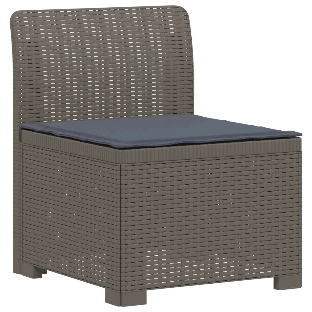 Divano da giardino 3 posti con cuscini in look rattan PP 3443833