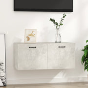Mobile a Parete Grigio Cemento 80x36,5x35 cm Legno Multistrato 812937