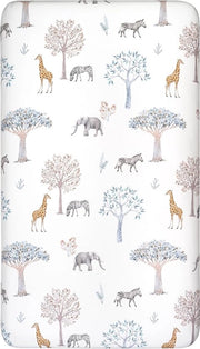 140 x 70 cm lenzuolo per lettino, protezione per materasso 1 pacchetto, 100% microfibra Oeko-tex 100 lenzuolo per neonati, lenzuolo per lettino facile da pulire (Jungle)